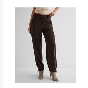 Express High Waisted Convertible Hem Cargo Trouser Pant 12